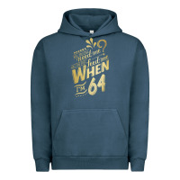 Pigment Midnight Navy will you still need me when i'm 64 birthday for wife 64 love premium t Urban Hoodie - linhVisuals