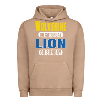 Pigment Burro wolverine on saturday lion on sunday fans detroit vintage pullover hoo Urban Hoodie - linhVisuals