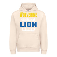 Sandshell wolverine on saturday lion on sunday fans detroit vintage pullover hoo Urban Hoodie - linhVisuals