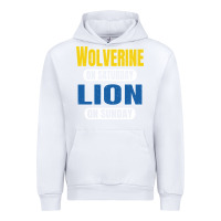 White wolverine on saturday lion on sunday fans detroit vintage pullover hoo Urban Hoodie - linhVisuals