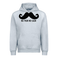 Heather Grey MUSTACHE Urban Hoodie - linhVisuals