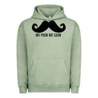 Pigment Oil Green MUSTACHE Urban Hoodie - linhVisuals