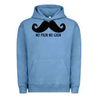 Pigment Pebble Blue MUSTACHE Urban Hoodie - linhVisuals