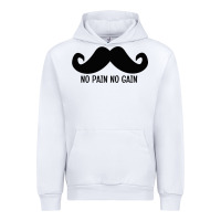 White MUSTACHE Urban Hoodie - linhVisuals