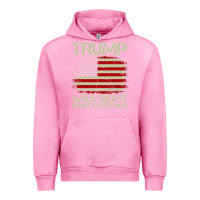 Fuchsia Pink vintage usa american flag trump was right about everything pullover ho Urban Hoodie - linhVisuals