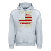 Heather Grey vintage usa american flag trump was right about everything pullover ho Urban Hoodie - linhVisuals