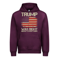 Mauve Wine vintage usa american flag trump was right about everything pullover ho Urban Hoodie - linhVisuals