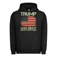 Pigment Black vintage usa american flag trump was right about everything pullover ho Urban Hoodie - linhVisuals