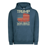 Pigment Midnight Navy vintage usa american flag trump was right about everything pullover ho Urban Hoodie - linhVisuals