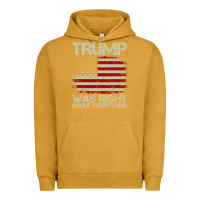 Pigment Peanut Butter vintage usa american flag trump was right about everything pullover ho Urban Hoodie - linhVisuals