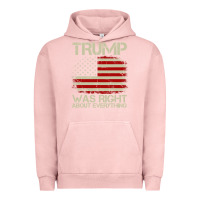 Pigment Salmon vintage usa american flag trump was right about everything pullover ho Urban Hoodie - linhVisuals