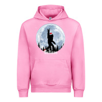 Fuchsia Pink santa bigfoot christmas rock funny sasquatch believe xmas t shirt Urban Hoodie - linhVisuals