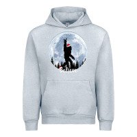 Heather Grey santa bigfoot christmas rock funny sasquatch believe xmas t shirt Urban Hoodie - linhVisuals
