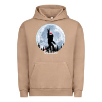 Pigment Burro santa bigfoot christmas rock funny sasquatch believe xmas t shirt Urban Hoodie - linhVisuals