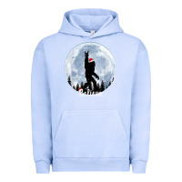 Pigment Grape Ice santa bigfoot christmas rock funny sasquatch believe xmas t shirt Urban Hoodie - linhVisuals