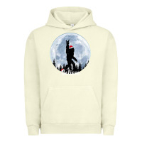 Pigment Pistachio santa bigfoot christmas rock funny sasquatch believe xmas t shirt Urban Hoodie - linhVisuals