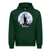 Forest Green santa bigfoot christmas rock funny sasquatch believe xmas t shirt Urban Hoodie - linhVisuals