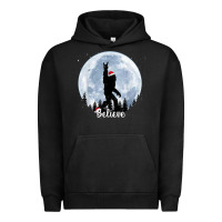 Pigment Black santa bigfoot christmas rock funny sasquatch believe xmas t shirt Urban Hoodie - linhVisuals