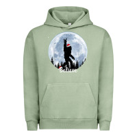 Pigment Oil Green santa bigfoot christmas rock funny sasquatch believe xmas t shirt Urban Hoodie - linhVisuals