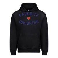 Black womens favorite daughter heart distressed vintage faded classic t shir Urban Hoodie - linhVisuals