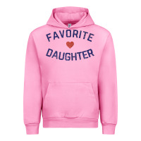 Fuchsia Pink womens favorite daughter heart distressed vintage faded classic t shir Urban Hoodie - linhVisuals