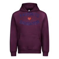 Mauve Wine womens favorite daughter heart distressed vintage faded classic t shir Urban Hoodie - linhVisuals