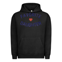 Pigment Black womens favorite daughter heart distressed vintage faded classic t shir Urban Hoodie - linhVisuals