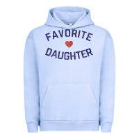 Womens Favorite Daughter Heart Distressed Vintage Faded Classic T Shir Urban Hoodie | Teevron