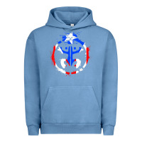 Pigment Pebble Blue taino coqui symbol   boricua   hispanic heritage t shirt Urban Hoodie - linhVisuals