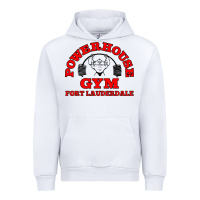 White POWERHOUSE GYM CLASSIC Urban Hoodie - linhVisuals