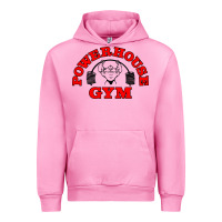 Fuchsia Pink POWERHOUSE GYM VINTAGE SPORT Urban Hoodie - linhVisuals