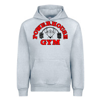 Heather Grey POWERHOUSE GYM VINTAGE SPORT Urban Hoodie - linhVisuals