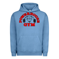 Pigment Pebble Blue POWERHOUSE GYM VINTAGE SPORT Urban Hoodie - linhVisuals