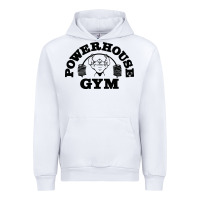 White POWERHOUSE GYM Urban Hoodie - linhVisuals