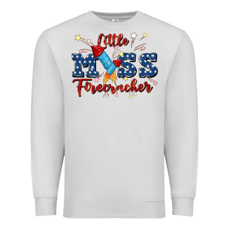 Little Miss Firecracker Premium Sweatshirt by JahusDesignShop | Teevron