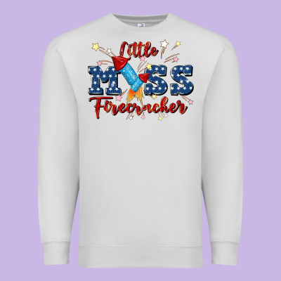 Little Miss Firecracker Premium Sweatshirt Designed By Jahusdesignshop