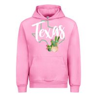 Fuchsia Pink texas state map pride cactus vintage texas sweatshirt Urban Hoodie - linhVisuals