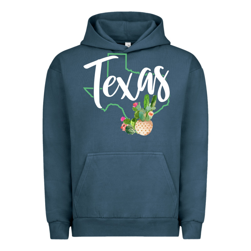 Texas State Map Pride Cactus Vintage Texas Sweatshirt Urban Hoodie by linhVisuals | Teevron