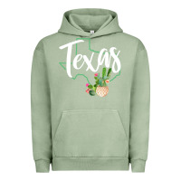 Pigment Oil Green texas state map pride cactus vintage texas sweatshirt Urban Hoodie - linhVisuals