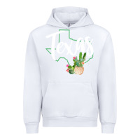 White texas state map pride cactus vintage texas sweatshirt Urban Hoodie - linhVisuals