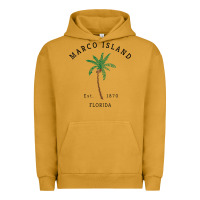 Pigment Peanut Butter womens marco island florida colorful palm tree retro novelty art v nec Urban Hoodie - linhVisuals