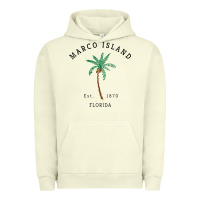 Pigment Pistachio womens marco island florida colorful palm tree retro novelty art v nec Urban Hoodie - linhVisuals