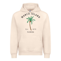 Sandshell womens marco island florida colorful palm tree retro novelty art v nec Urban Hoodie - linhVisuals