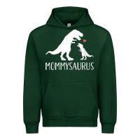Forest Green womens mommysaurus mom and baby dinosaur v neck t shirt Urban Hoodie - linhVisuals
