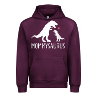 Mauve Wine womens mommysaurus mom and baby dinosaur v neck t shirt Urban Hoodie - linhVisuals