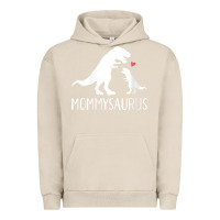 Pigment French Oak womens mommysaurus mom and baby dinosaur v neck t shirt Urban Hoodie - linhVisuals