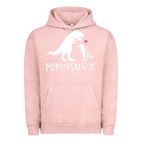 Pigment Salmon womens mommysaurus mom and baby dinosaur v neck t shirt Urban Hoodie - linhVisuals