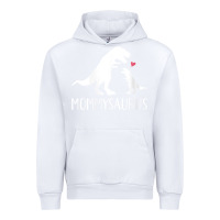 White womens mommysaurus mom and baby dinosaur v neck t shirt Urban Hoodie - linhVisuals