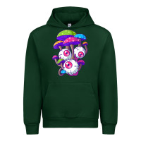 Forest Green psychedelic mushroom hippie magic fungus shrooms trance rave t shirt Urban Hoodie - linhVisuals