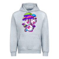 Heather Grey psychedelic mushroom hippie magic fungus shrooms trance rave t shirt Urban Hoodie - linhVisuals